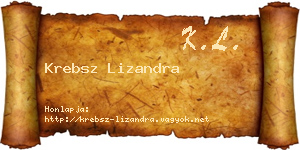 Krebsz Lizandra névjegykártya